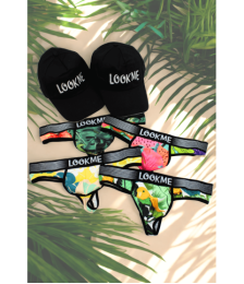 Pack 4 Strings Homme LM2402-57 LOOKME + 2 Casquettes Offertes